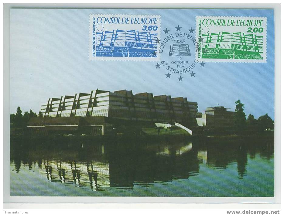 CM1017 Conseil De L Europe Service 96 à 97 France 1987 FDC Premier Jour Maximum - Sonstige & Ohne Zuordnung