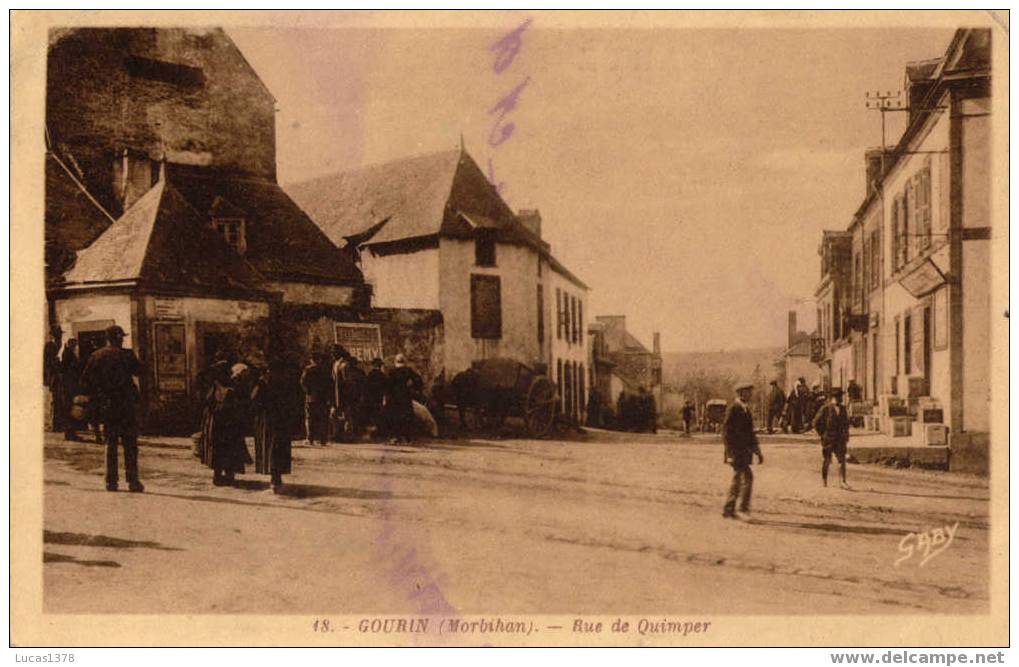 56 / GOURIN / RUE DE QUIMPER / RARE +++ - Gourin