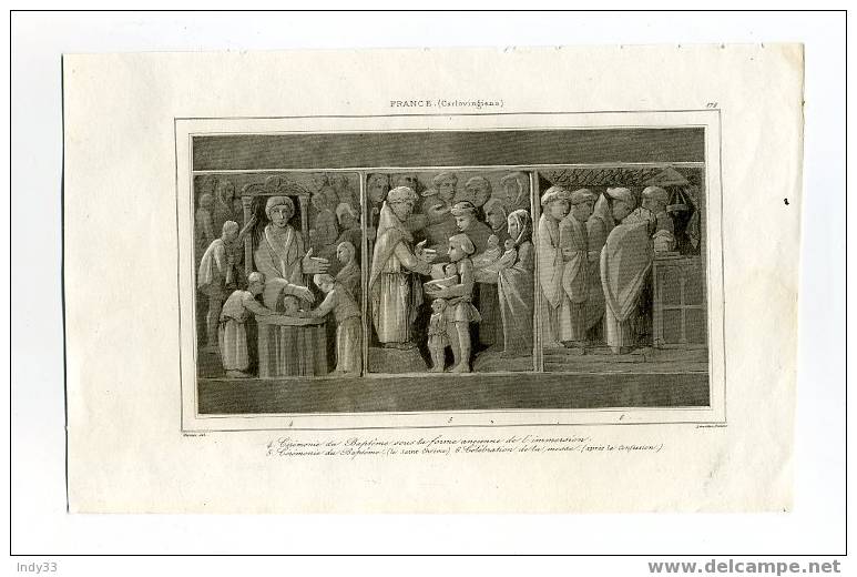 - "CEREMONIE DU BAPTEME SOUS LA FORME ANCIENNE DE L´IMMERSION" (BAS-RELIEF) - Religión & Esoterismo