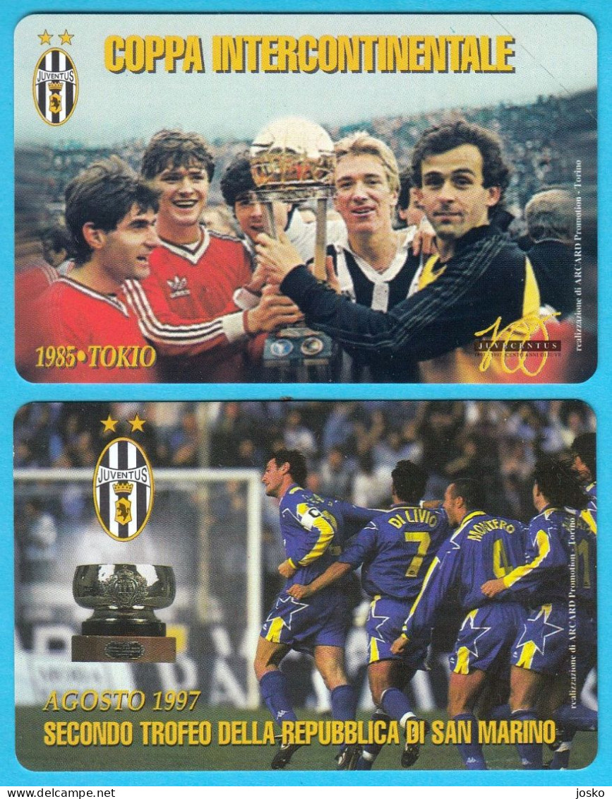 JUVENTUS FC - San Marino Complette Set Of 2. Cards * MINT - NEVER USED * Football Fussball Soccer Calcio Italy Italia - San Marino