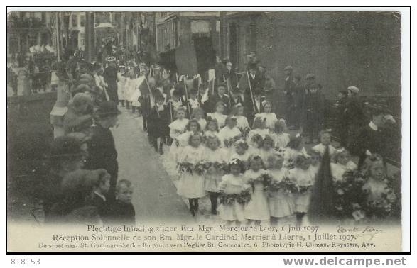 Lier  Plechtige Inhaling Zijner Em.Mgr.Mercier Te Lier,1 Juli 1907  6 - Lier