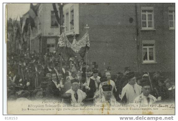 Lier  Plechtige Inhaling Zijner Em.Mgr.Mercier Te Lier,1 Juli 1907  10 - Lier