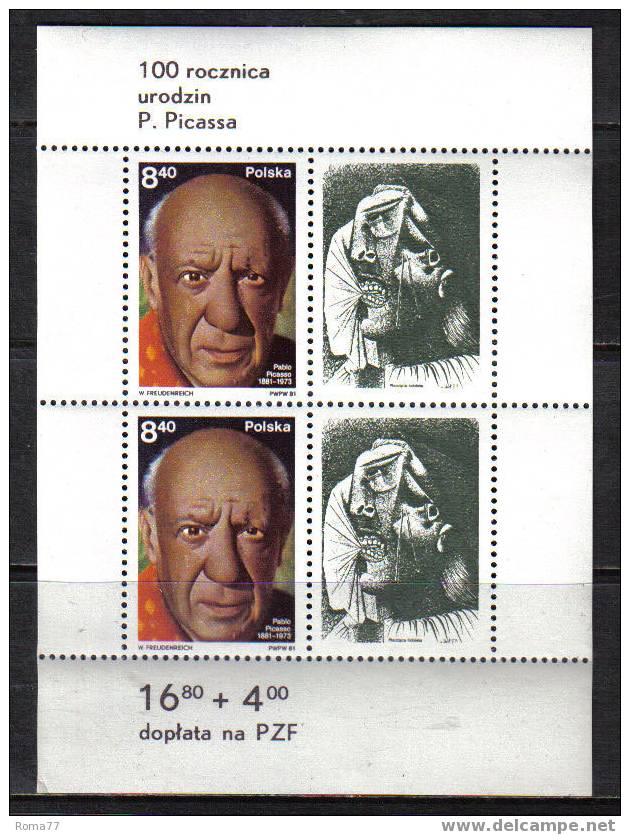 D1636 - POLONIA , BF N. 92  ***  Picasso - Nuovi