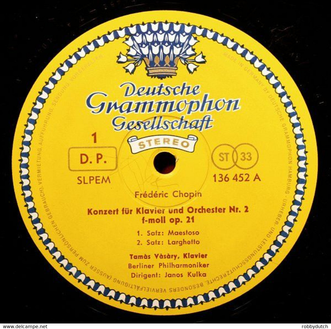 * LP * CHOPIN: KLAVIERKONZERT Nr.2 F-MOLL - BERLINER PHILHARMONIKER / TAMÀS VÀSÀRY - Classical
