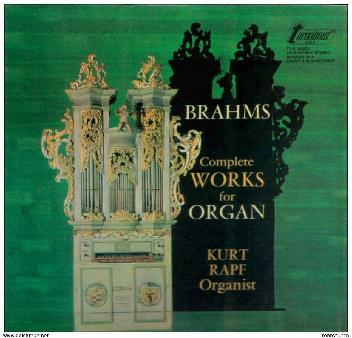 * LP * BRAHMS: THE COMPLETE WORKS FOR ORGAN - KURT RAPF Ex!!! - Klassik