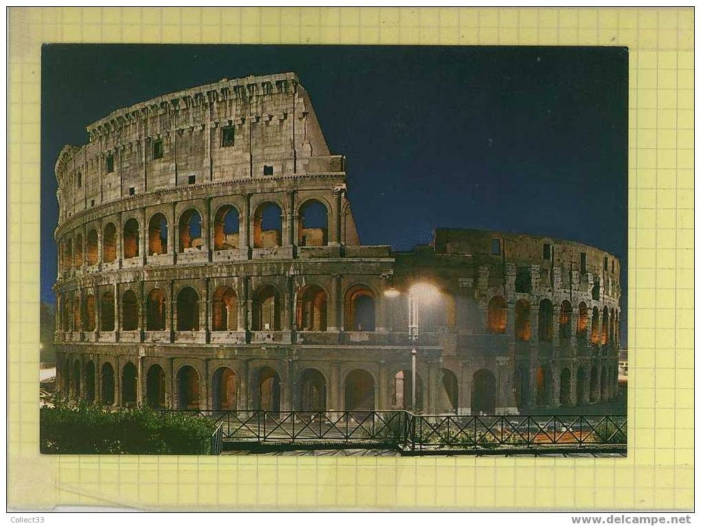 Italie - Roma - Colosseo - Colisée La Nuit - CPM Non Voyagé - Ed ?? N° 52 - Coliseo