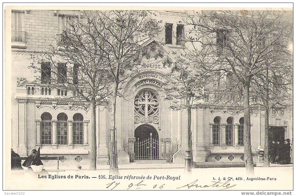 LES EGLISES DE PARIS  EGLISE REFORMEE DE PORT ROYAL - Autres & Non Classés