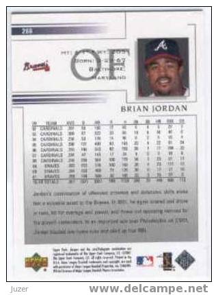 Brian Jordan - Atlanta Braves Of 33 - 2001 - # 266 - 2000-Aujourd'hui