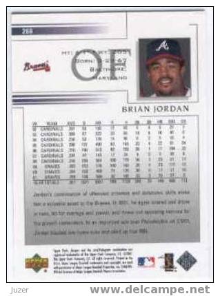 Brian Jordan - Atlanta Braves Of 33 - 2001 - # 266 - 2000-Now