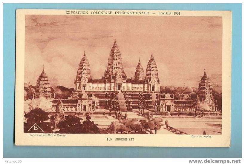 Exposition Coloniale Internationale  PARIS  1931 ---- Angkor - Vat  --- (D'aprés Aquarelle De Provin) ---  R522 - Exhibitions