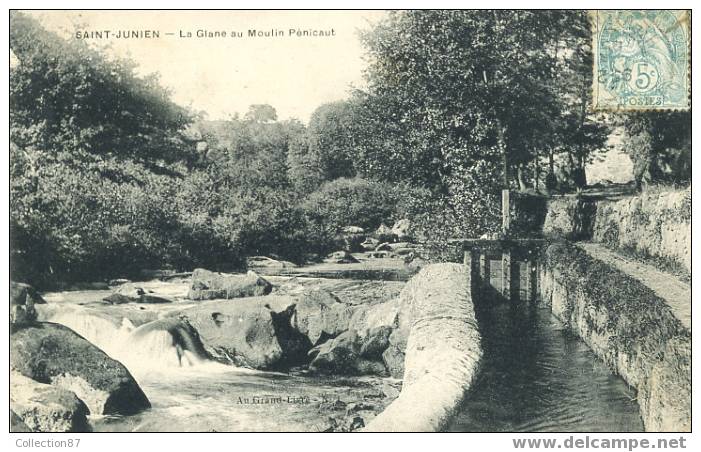 87 - HAUTE VIENNE - ST JUNIEN - LA GLANE Au MOULIN PENICAUD - BEAU PLAN - Saint Junien