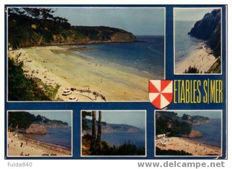 CPSM.   ETABLES-SUR-MER.    Blason De L´artiste Héraldiste R. Louis.  1972. - Etables-sur-Mer