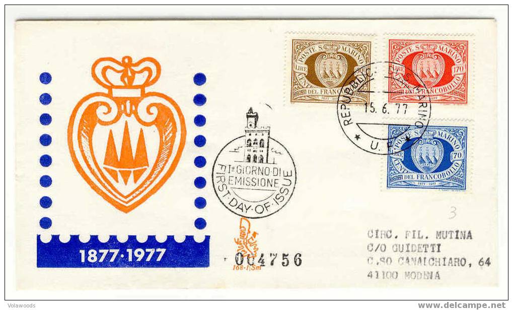 San Marino - Busta Fdc Con Serie: Centenario Dei Primi Francobolli Di San Marino - Altri & Non Classificati