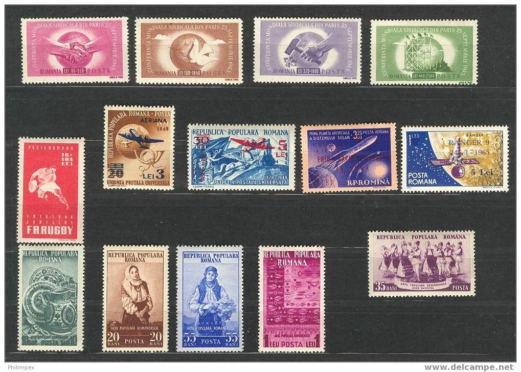 ROMANIA, VERY NICE GROUP ONLY BETTER.  ALL NEVER HINGED **! - Collections