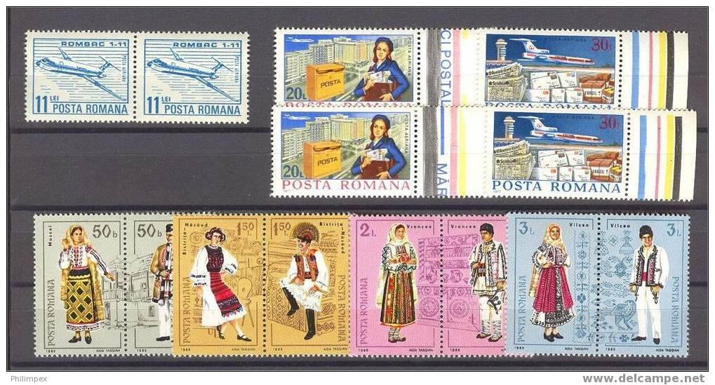 ROMANIA, VERY NICE GROUP ONLY BETTER.  ALL NEVER HINGED **! - Collections