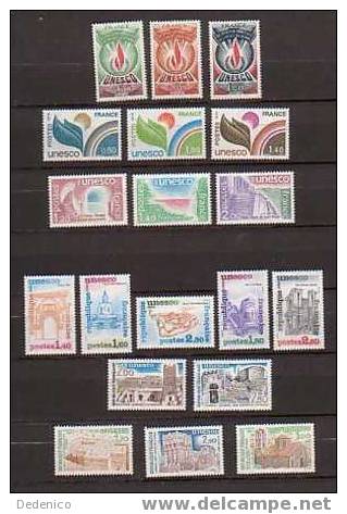 U.N.E.S.C.O :  LOT 12 SERIES NEUVES  ( 1975 / 1993 ) - Ungebraucht