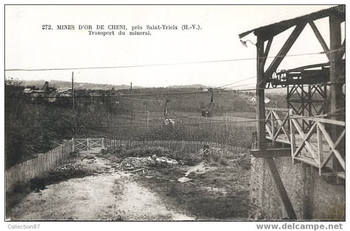 87 - HAUTE VIENNE - ST YRIEIX - MINE D´OR De CHENI - TRANSPORT AERIEN Du MINERAI - M.T.I.L. N°272 - Saint Yrieix La Perche