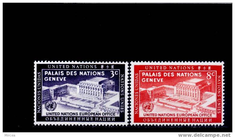 C1164 - Nations Unies 1954 - Yv.no. 25/6 Neufs** - Neufs