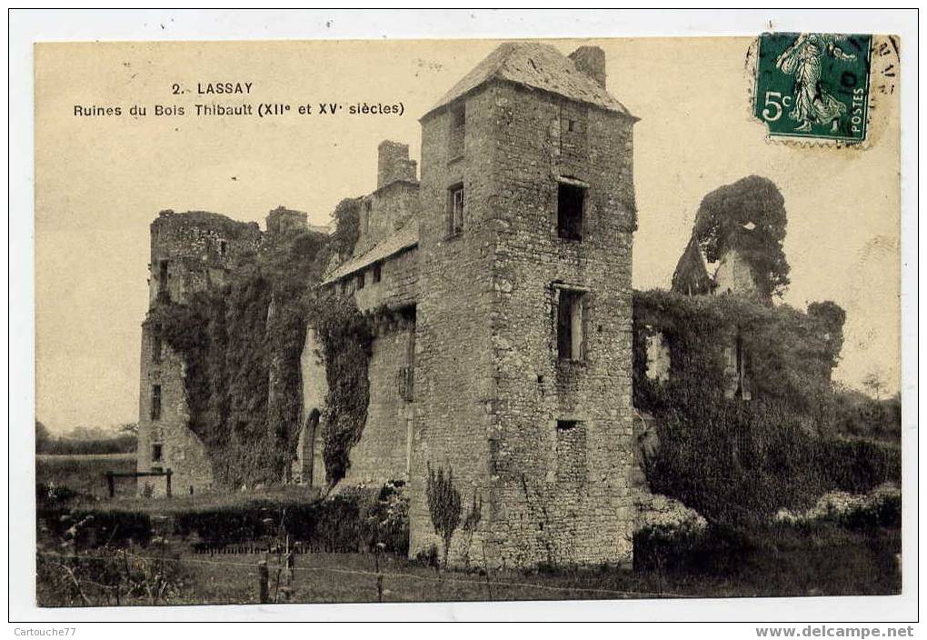 J5 - LASSAY - Ruines Du BOIS-THIBAULT (1910) - Lassay Les Chateaux