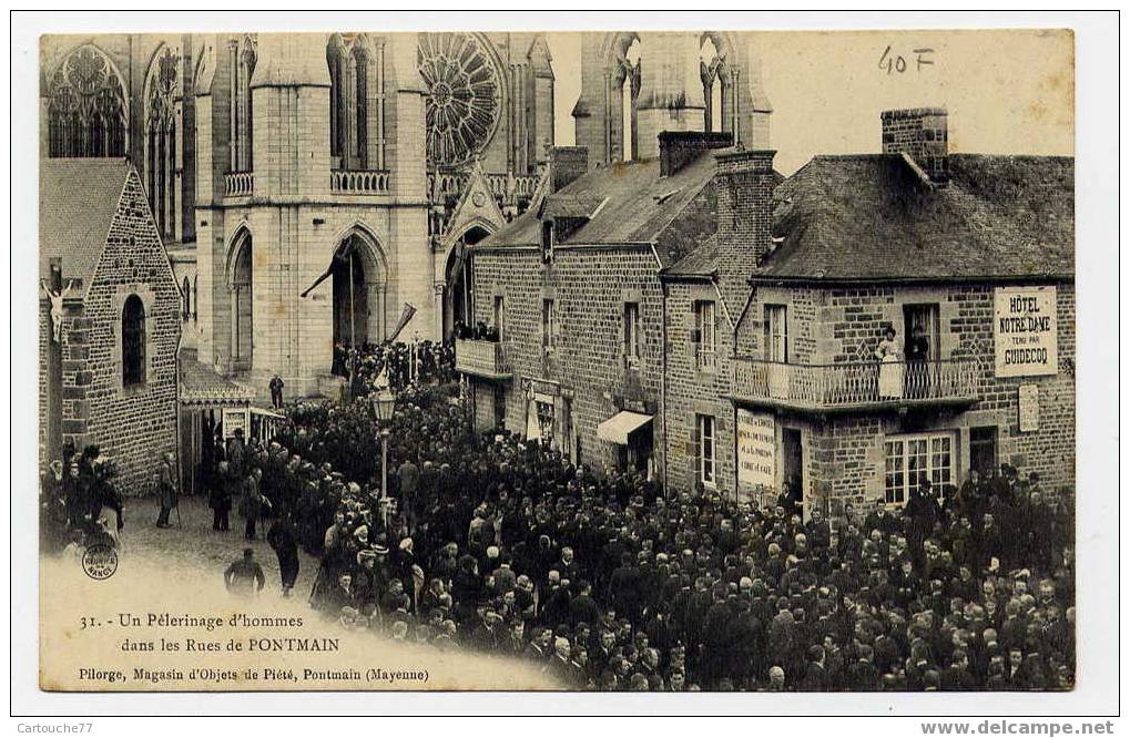 J5 - PONTMAIN - Un Pélerinage D´hommes Dans Les Rues De PONTMAIN - Pontmain