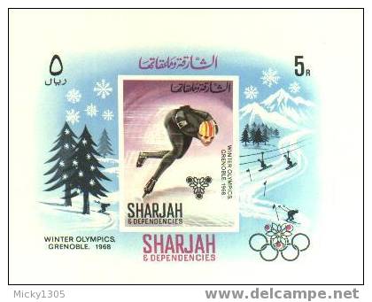 Sharjah - Block 31 Postfrisch / MNH ** (B176) - Winter 1968: Grenoble