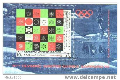 Yemen - Block Gestempelt / Miniature Sheet Used (B178) - Hiver 1972: Sapporo