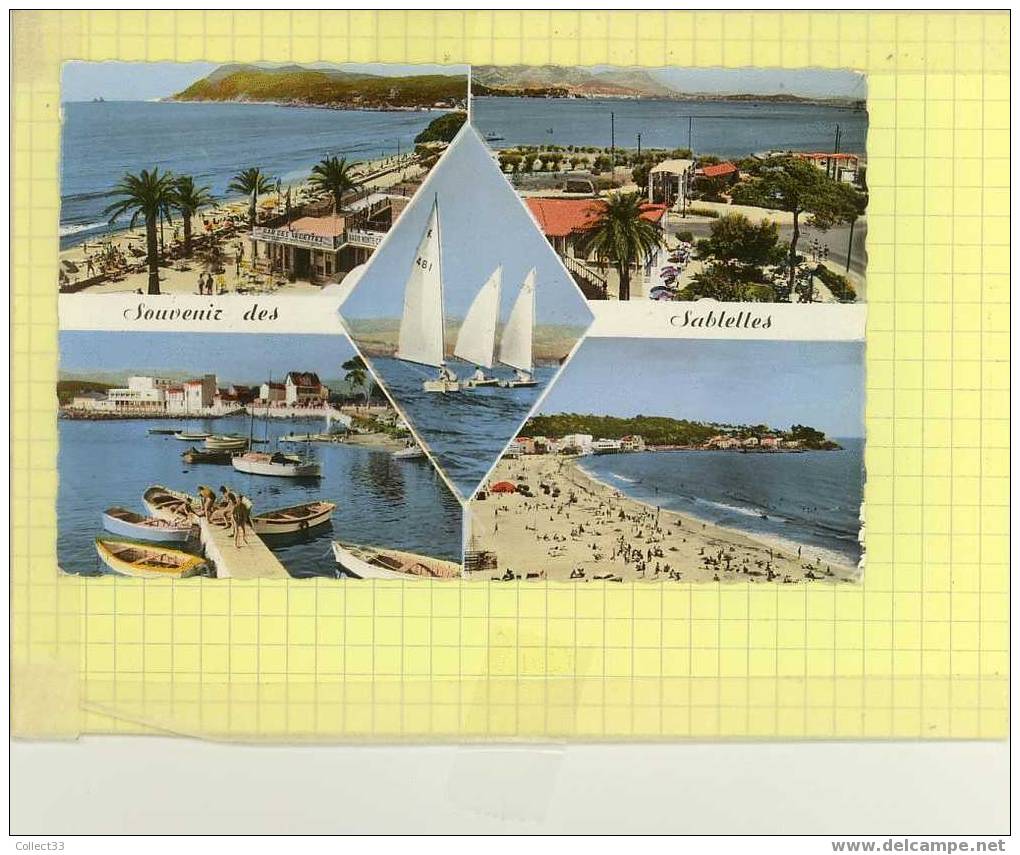 83 - Souvenir Des Sablettes - Multivues - CPSM Colorisée 1961 - Ed Aris N° 2054 - La Seyne-sur-Mer