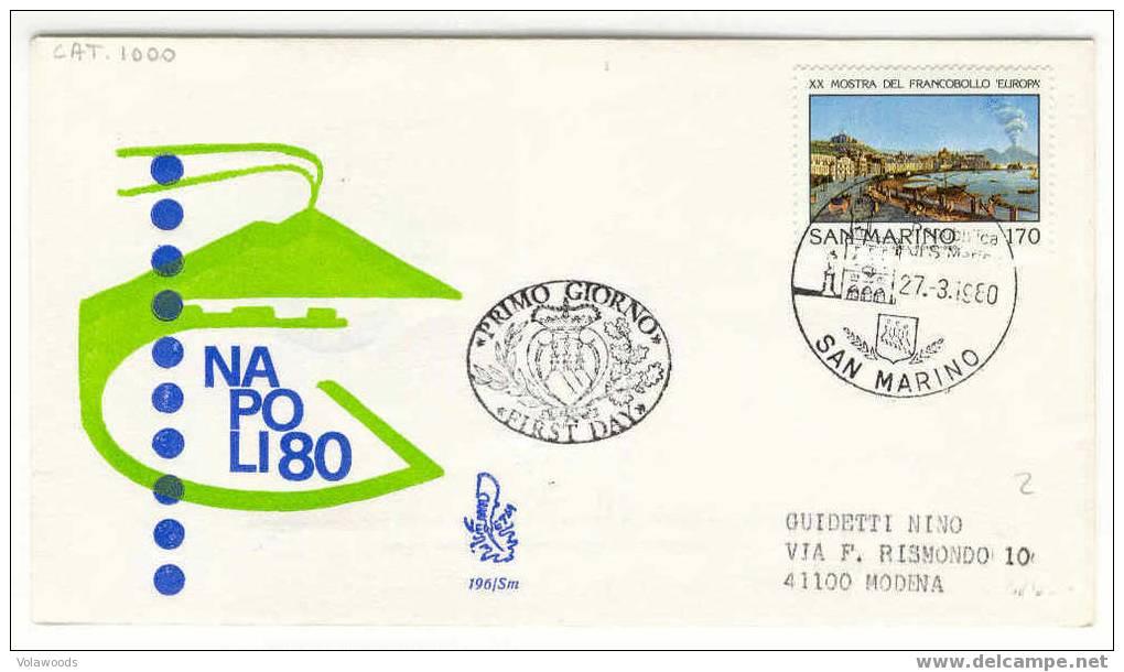 San Marino - Busta Fdc Con Sere Completa: Europa 80 - XX Esposizione Filatelica Di Napoli - 1980