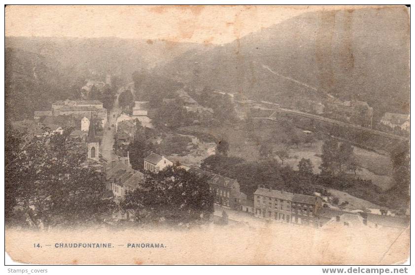 BELGIUM USED POST CARD 1911 CHAUDFONTAINE PANORAMA - Chaudfontaine