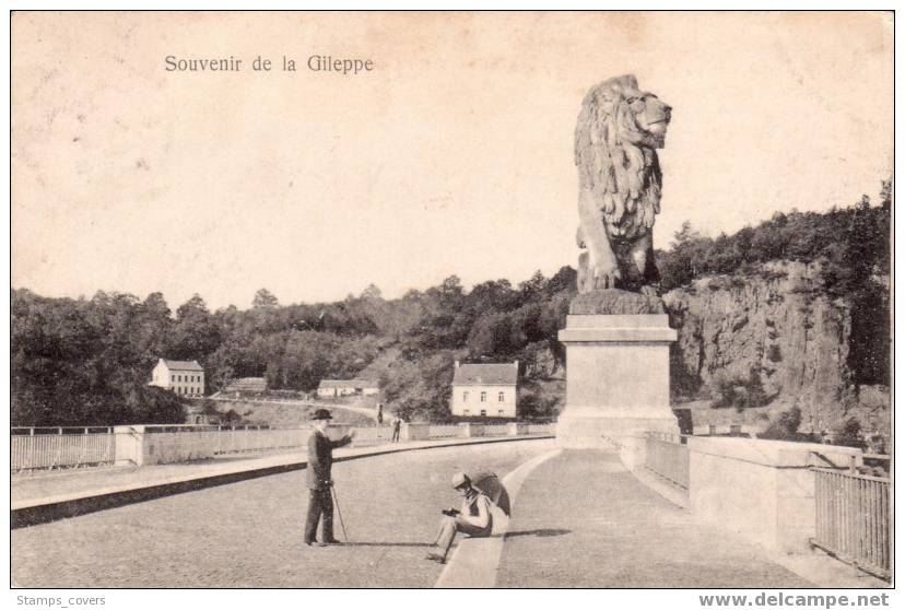 BELGIUM USED POST CARD 1908 SOUVENIR DE LA GILEPPE - Gileppe (Dam)