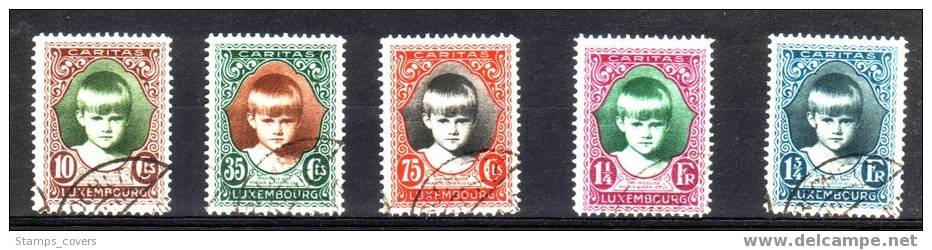 LUXEMBOURG USED MICHEL 213/17 - Oblitérés