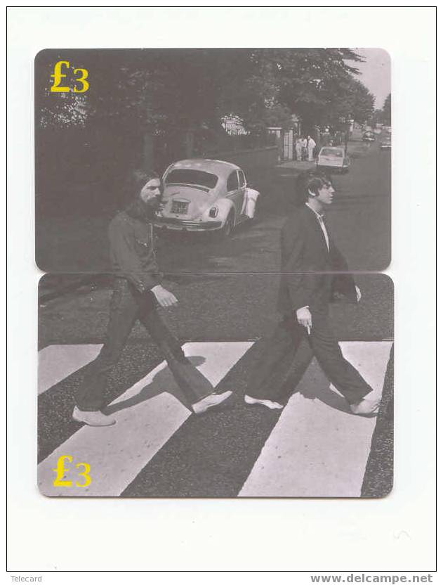 The Beatles On 2 Phonecards In Puzzle (22) The Beatles Sur 2 Télécartes En Puzzle - Música