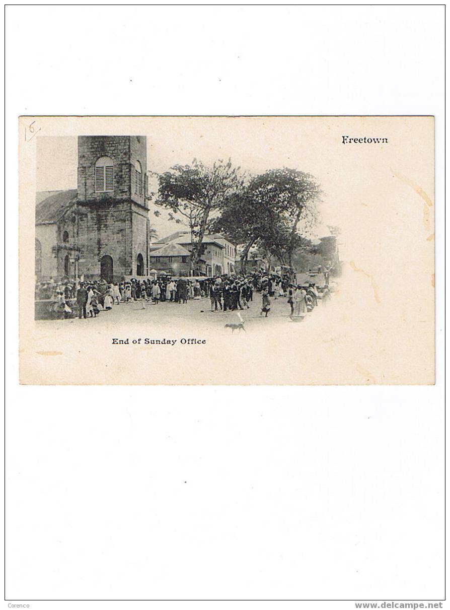 FREETOWN    C 28  End Of Sunday Office  Non écrite Dos Non Séparé 1904 - Sierra Leone