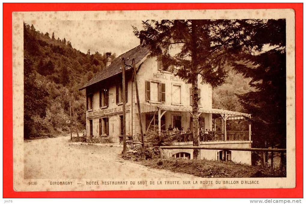 GIROMAGNY Hotel Restaurant Du Saut De La Truite Sur La Route Du Ballon D'Alsace. - Giromagny