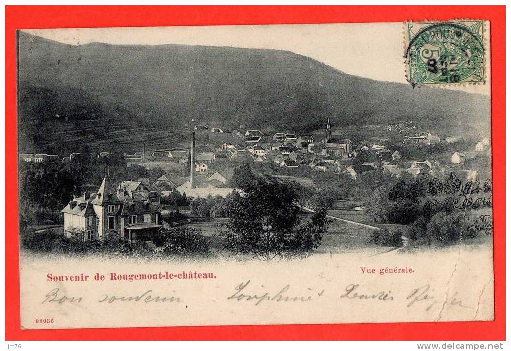 Souvenir De Rougemont Le Chateau Vue Générale. - Rougemont-le-Château