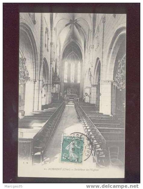 008919 Aubigny Intérieur De L´église édit.E.M. N°11 - Aubigny Sur Nere