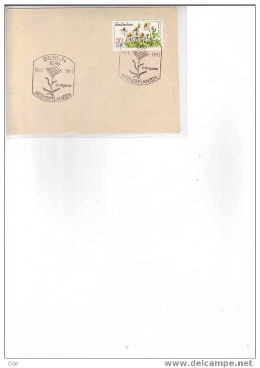 GERMANIA DDR 1978 - Yvert  1959 - Annulo Speciale Illustrato - Piante Medicinali - Heilpflanzen