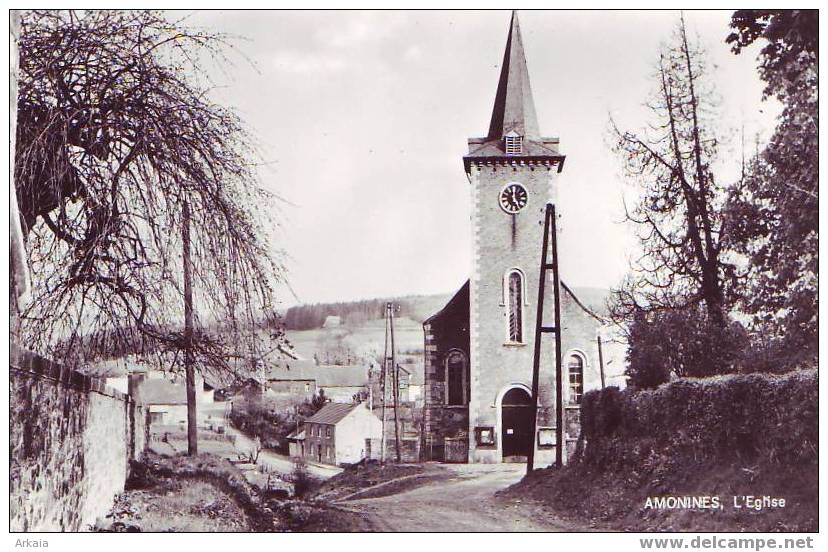 AMONIMES = L'église = Carte Photo  (A. Smetz)  Vierge - Erezée