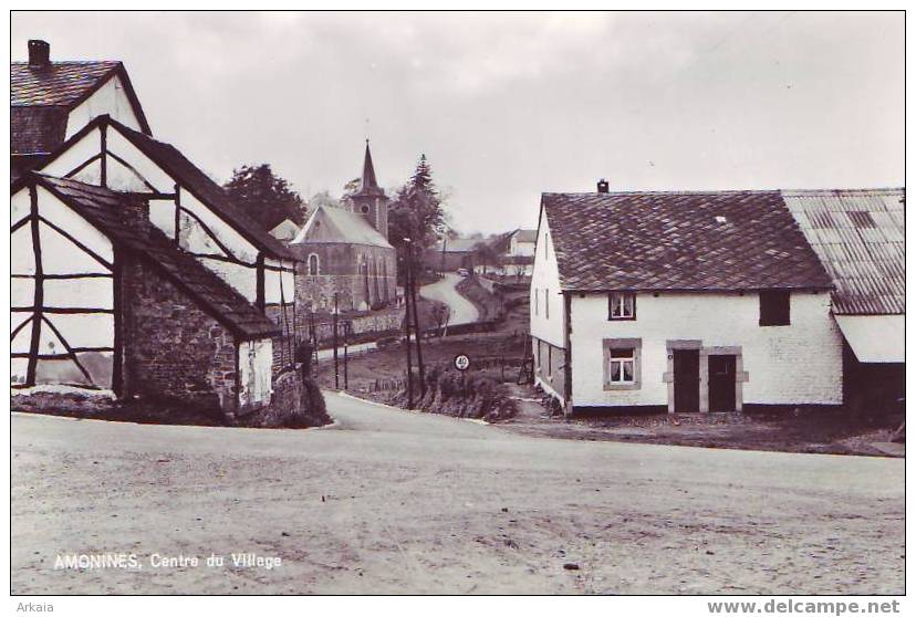 AMONIMES = Centre Du Village = Carte Photo  (A. Smetz)  Vierge - Erezée