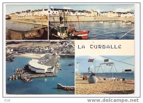 LA TURBALLE (Loire-Atlantique), Les Plages ( Portiques , Tobbogan ) , Le Port De Pêche Et Sa Nouvelle Criée ; TB - La Turballe