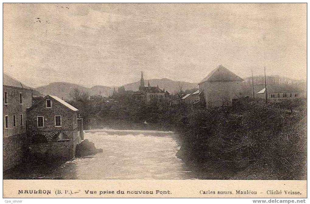 64 MAULEON Vue Prise Du Nouveau Pont, Ed Carles, 1906 - Mauleon Licharre