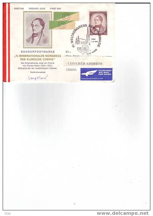 AUSTRIA 1981 - FDC - Yvert  1505 -annullo Speciale Illustrato - Chimica - Scheikunde