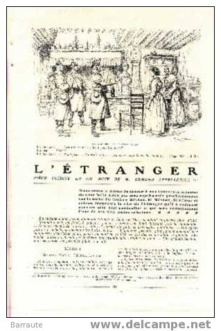 Feuillet De 1907 Piece De Théatre Inédite De LEPELLETIER Edmond "l'ETRANGER" - Auteurs Français
