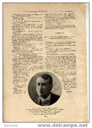 Feuillet De 1907 Piece De Théatre Inédite De LEPELLETIER Edmond "l'ETRANGER" - Autores Franceses