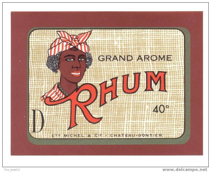 Etiquette De Rhum -  Grand Arome 40°  -  Ets Michel Et Cie  à  Chateau Gontier  (53) - Rum