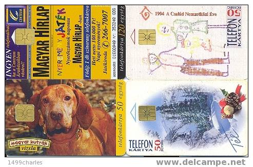 LOT De  4  TELECARTES - Hungary