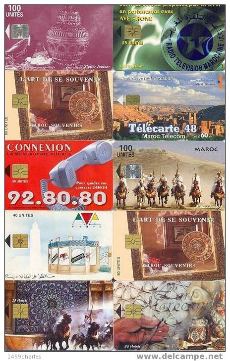 LOT De 10 TELECARTES - Morocco