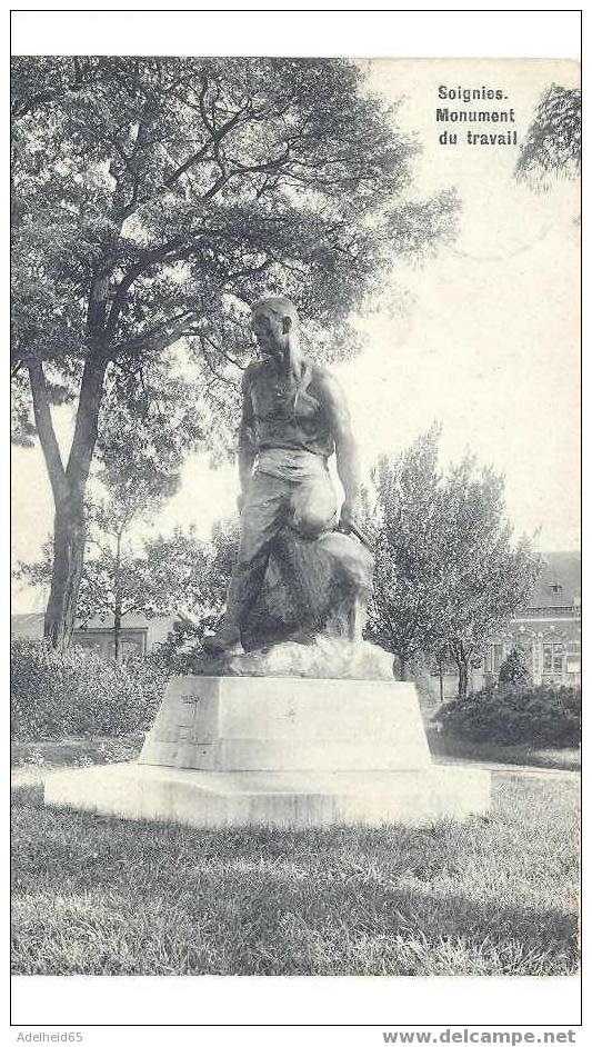 Ax/ Soignies, Monument Du Travail, Ed. Debrot-Lolivier à Ghlin, Ca. 1910 - Soignies