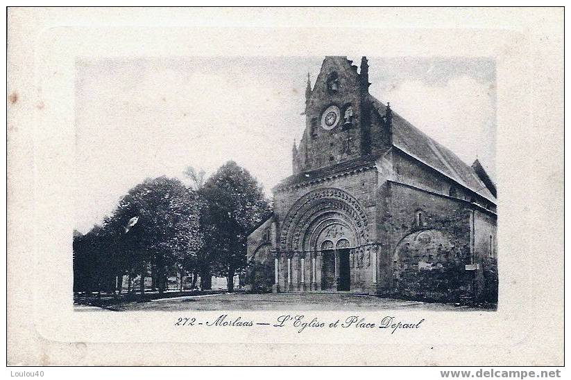 MORLAAS - L´EGLISE ET PLACE DEPAUL - Morlaas