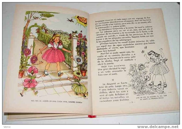 LUZ MORALES, Maria. MARI-SOL EN SU JARDIN - Cuentos Y Leyendas. 1959 Hymsa Ediciones. Muy Ilus. Con Dibujos A Todo Color - Infantil Y Juvenil